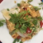 Tofu fried with vegetables